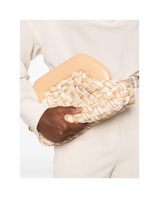 THEMOIRÈ Natural Clutch Bag Neutrals- Outer: Polyurethane