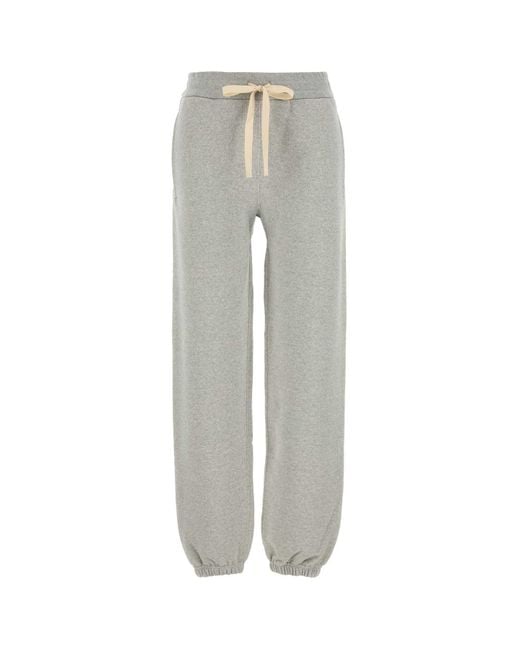 Jil Sander Gray Drawstring Waist Track Pants