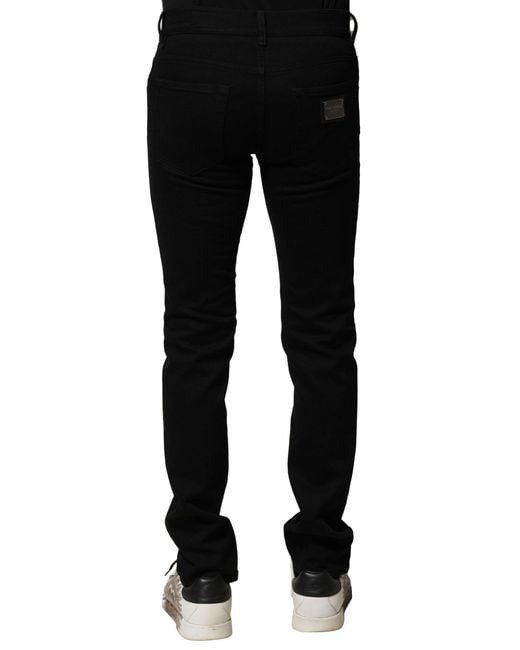 Dolce & Gabbana Black Slim Fit Jeans for men