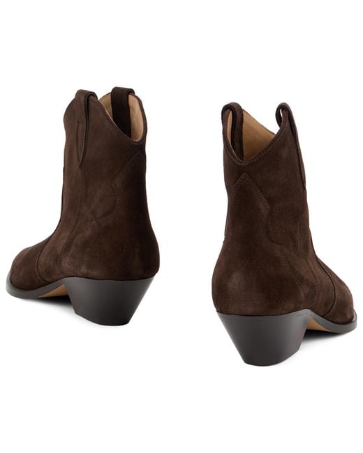 Isabel Marant Brown Ankle Boots Suede Calf Leather