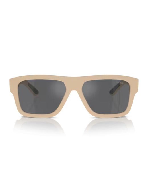 Prada Linea Rossa Gray Ps 04Zs Iniettato Sunglasses for men