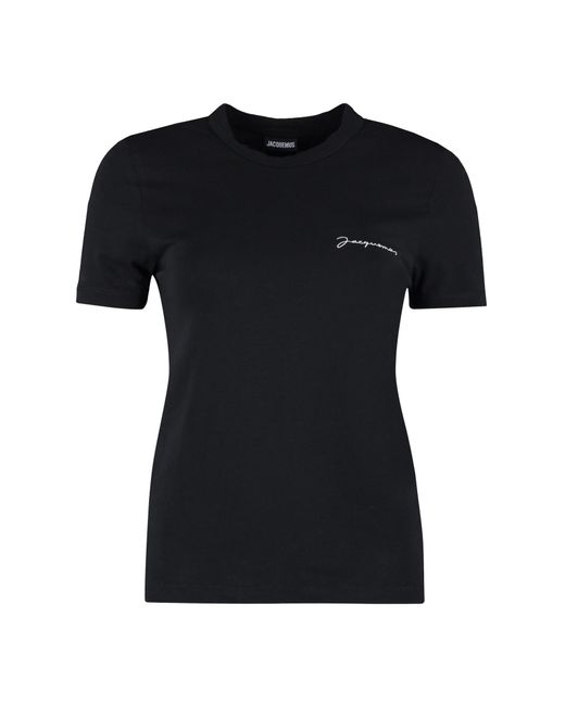 Jacquemus Cotton T-shirt in Black | Lyst