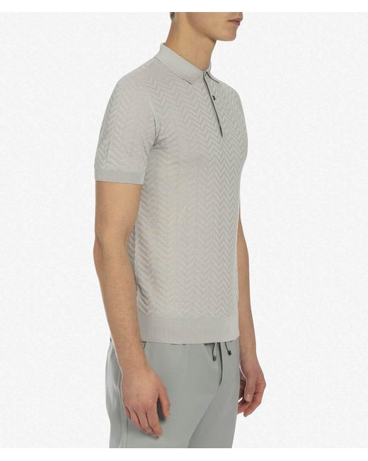 Larusmiani Gray Polo Crystal Polo Shirt