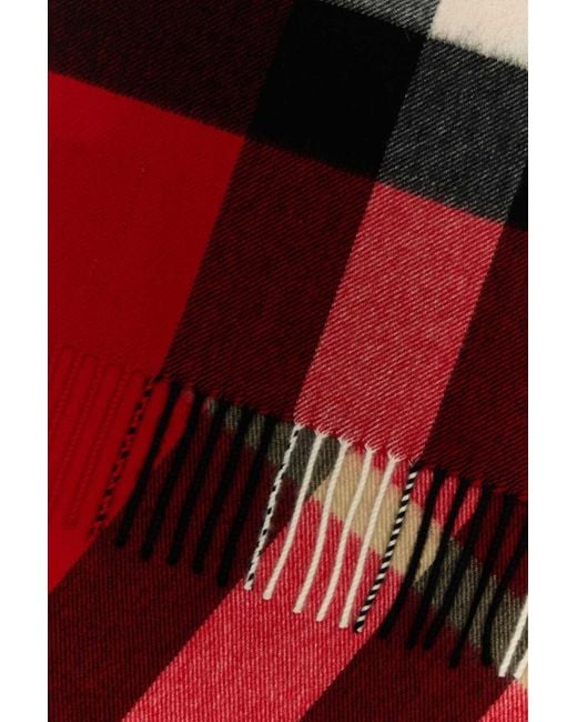 Burberry Red Scarves And Foulards