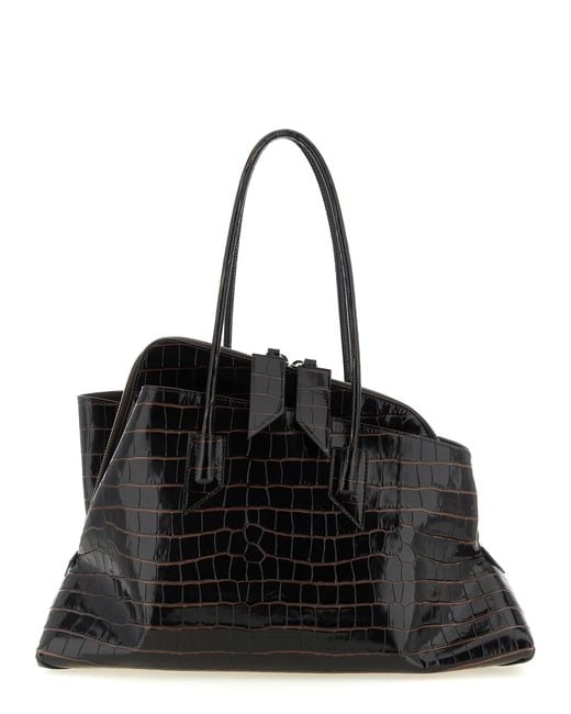 The Attico Black Bovine Leather Shoulder Bag