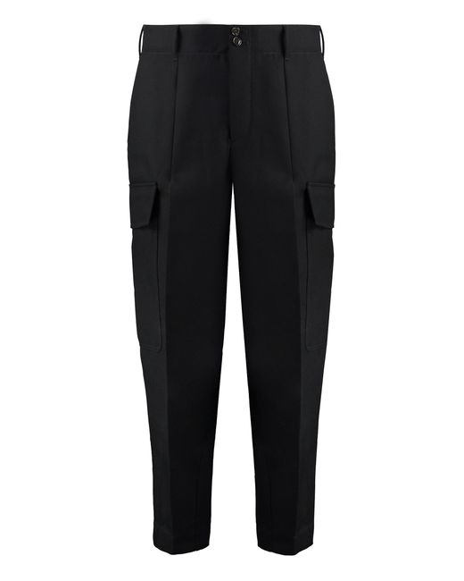 PT Torino Black The Sailmaker Virgin Wool Trousers for men