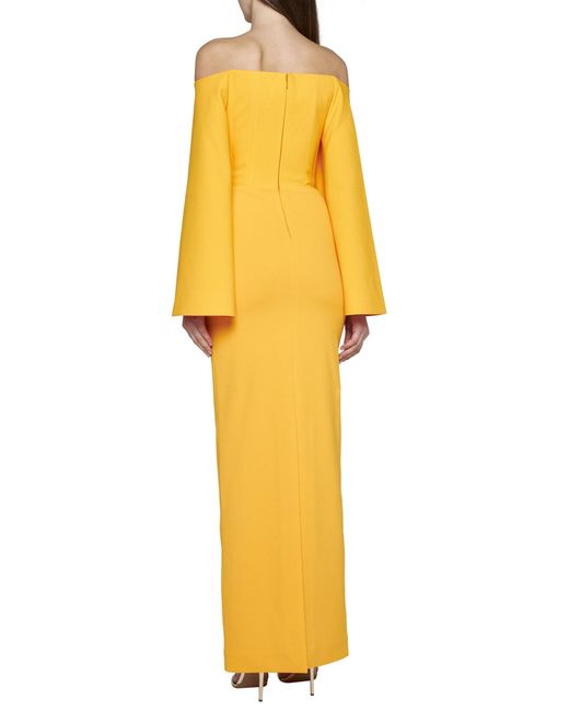 Solace London Yellow Eliana Maxi Dress