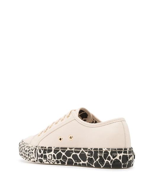 Ferragamo White Gancini Printed Sole Sneakers