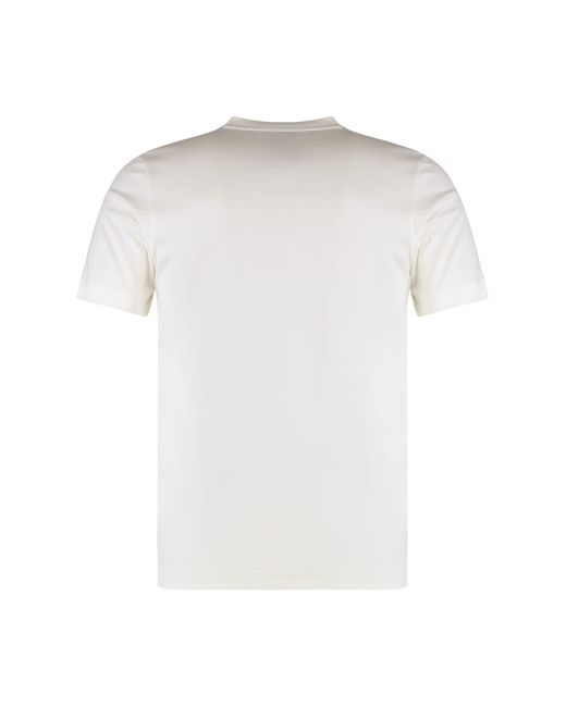 Paul & Shark White Crew Neck Cotton T-Shirt for men