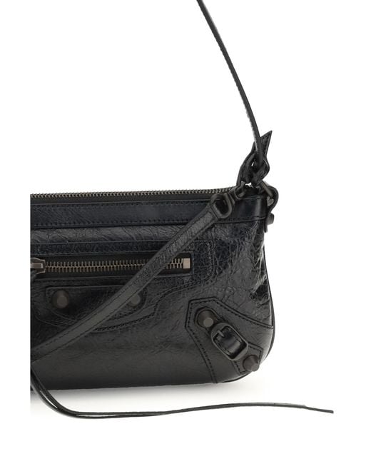 Balenciaga Black Le City Clutch Bag Lamb Ovis Aries Shoulder