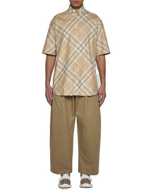 Burberry Shirt in Natural for Men | Lyst