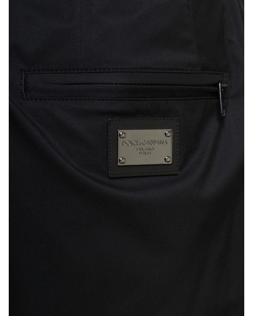 Dolce & Gabbana Black Jogger Pants Witrh Drawstring In Jersey Lined Nylon Man for men