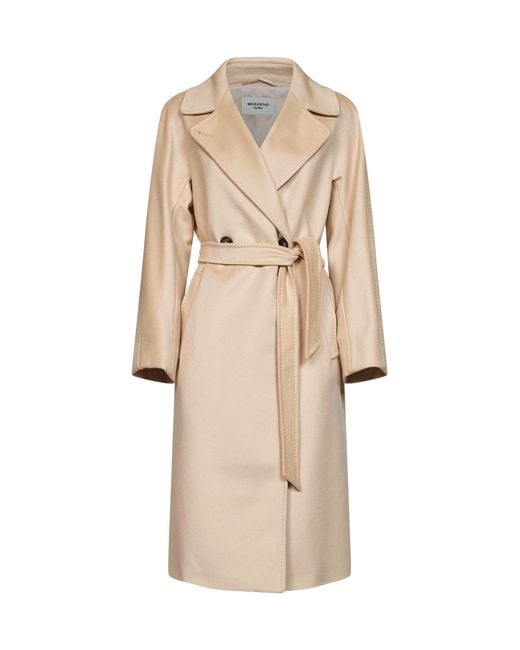 Weekend by Maxmara Natural Wrap Coat Wkdresina Virgin Wool