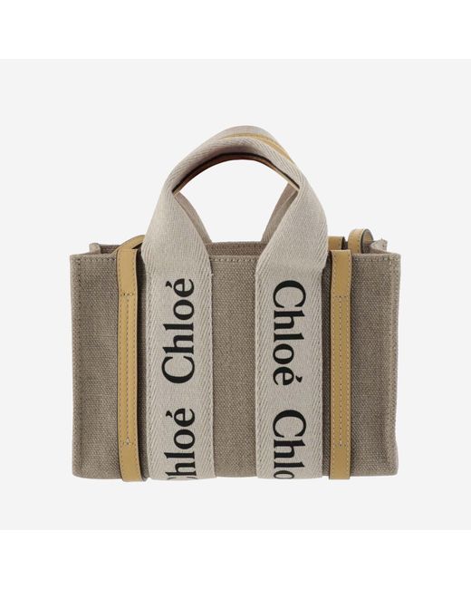 Chloé Metallic Mini Woody Tote Bag