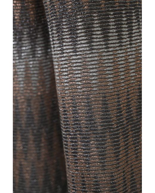 D.exterior Brown Patterned Viscose Trousers
