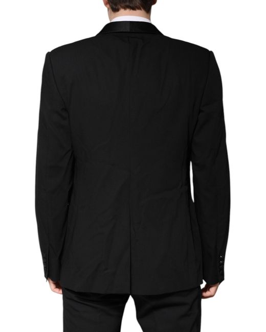 Dolce & Gabbana Black Wool Single Breasted 2 Piece Suit for men