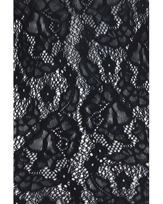 Wolford Black Infinite Rose Net Long-Sleeve Top Polyamide; Elastane T-Shirts