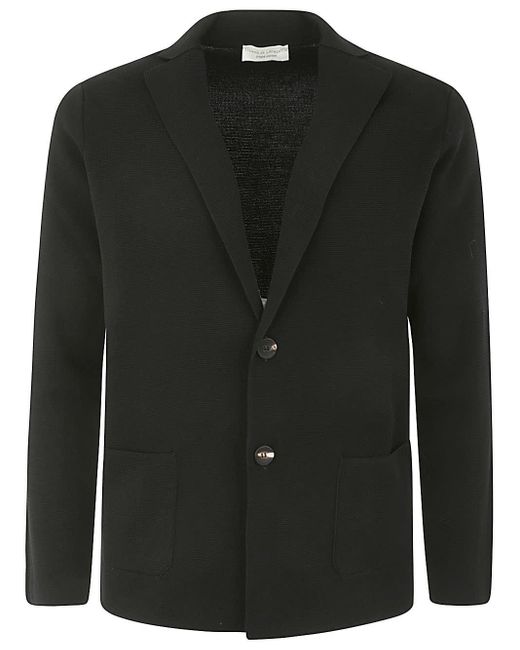 FILIPPO DE LAURENTIIS Black Double Breasted Jacket for men
