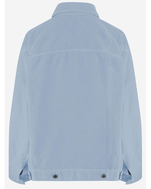 Haikure Blue Jacket Cotton Velvet