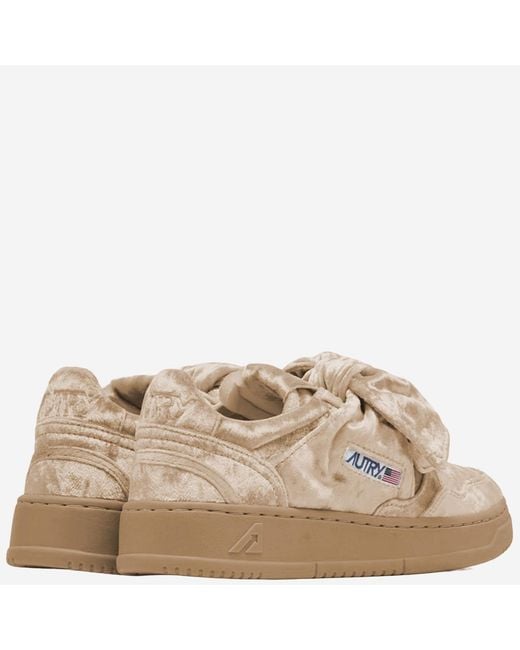 Autry Brown Low Velvet Sneakers (Polyester Trainers
