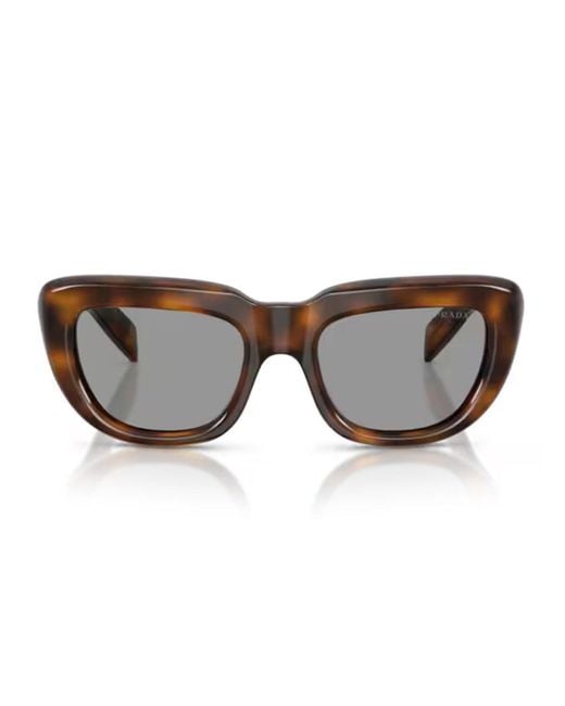 Prada Brown Pr D07S Acetato Sunglasses
