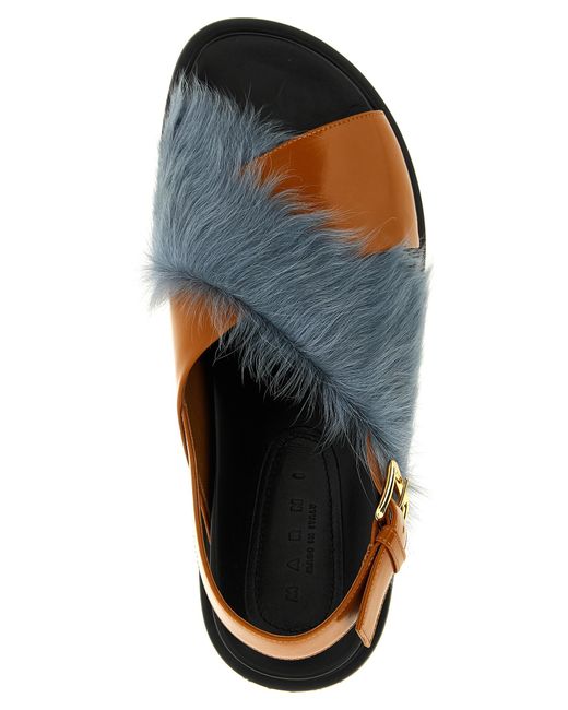 Marni Blue 'Fussbett' Sandals