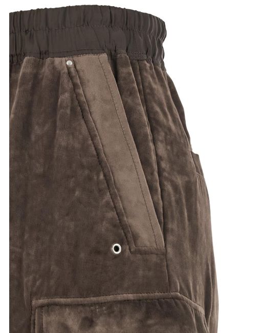 Rick Owens Brown 'Cargo Belas' Cargo Pants With Drawstring Waist And Cargo Pockets