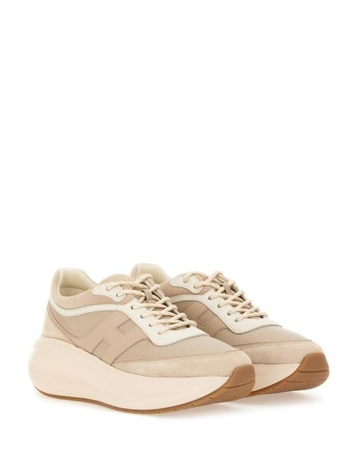 Hogan Natural Sneaker H696 Leather Trainers