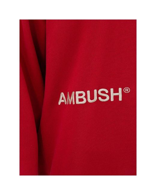 Ambush Red Cotton Sweater for men