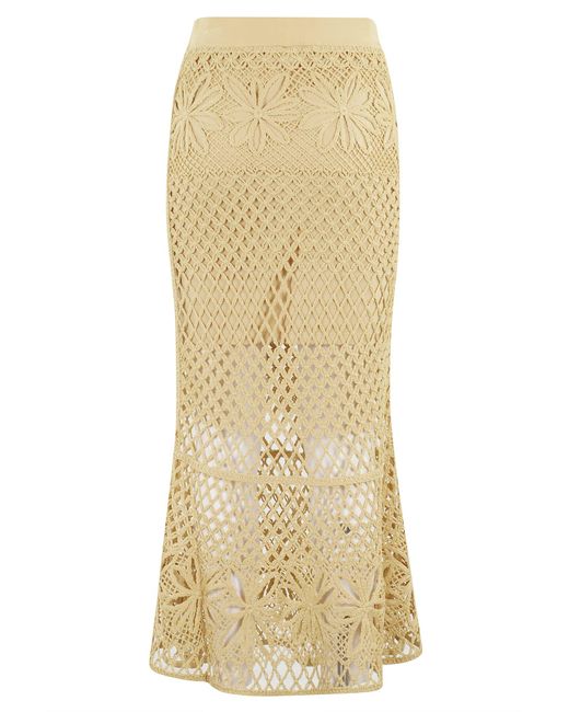 スカート Pinko Crispo Fantsy Net Skirt Pinko Crispo Fantsy Net Skirt in Natural | Lyst