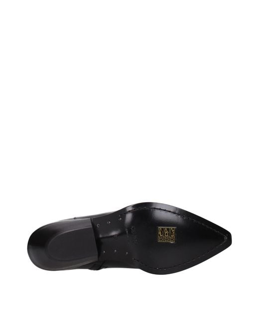 Céline Black Leather Ankle Boots