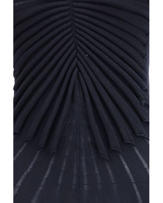 Alaïa Blue Dress Wool Shaping Fleece