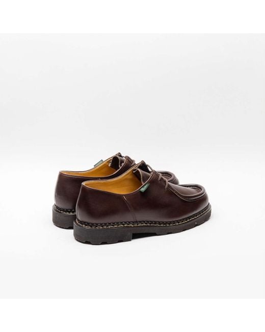 Paraboot Brown Michael Marche Ii Calf Derby Shoe (Lisse Cafè) for men