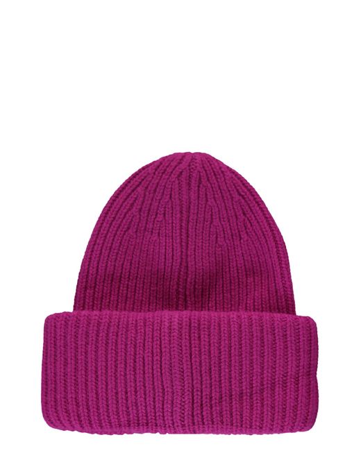 Palm Angels Purple Moncler X Knitted Beanie for men
