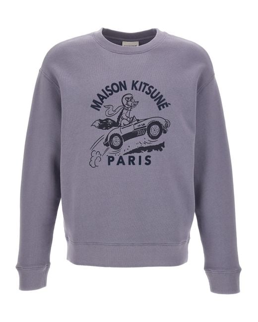 Maison Kitsuné Blue 'Racing Fox' Sweatshirt for men