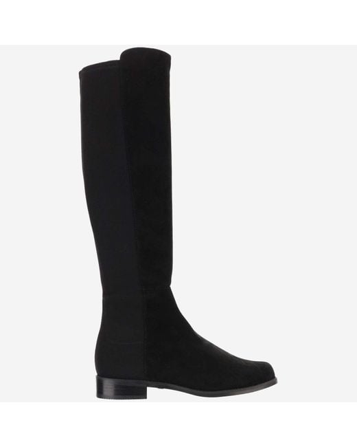 Stuart Weitzman Suede Boots in Black Lyst UK