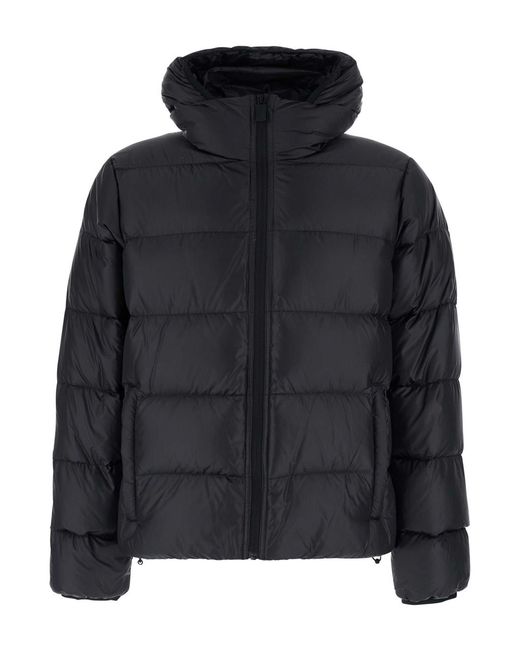 Aspesi Black Puffer Jacket Tech Fabric Polyester Padded & Down for men