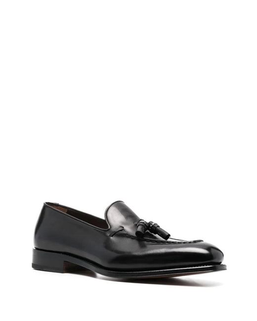 Ferragamo Black Ferragamo Almond-Toe Tassel Loafers for men
