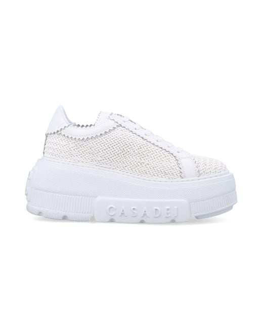 Casadei White Nexus Hanoi Platform Sneakers