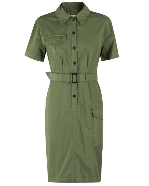 Woolrich Green Military Short Dress