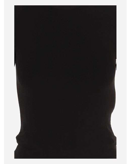 Maison Margiela Black T-Shirt Stretch Cupro T-Shirts & Jerseys