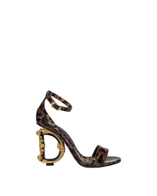 Dolce & Gabbana Black Leather Sandals
