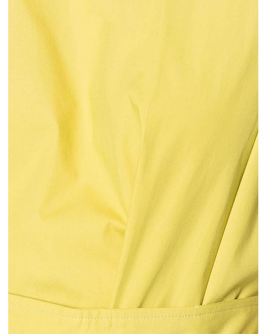 Antonelli Yellow Avocado Stretch-Cotton Dress