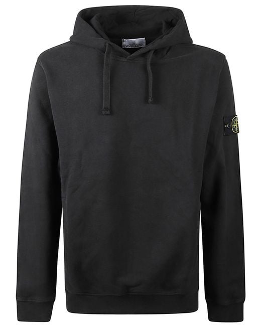 Stone Island Cotton Pullover Sweatshirt in Black for Men Lyst UK