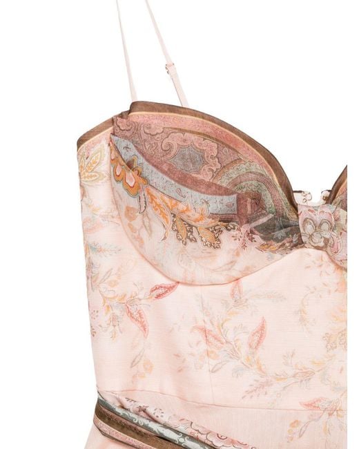 Zimmermann Pink Alchemy Midi Dress