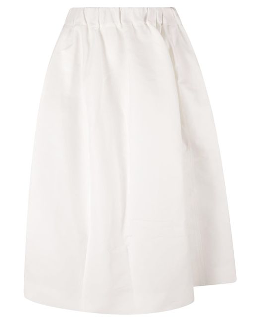 Marni White Cotton Gabardine Skirt