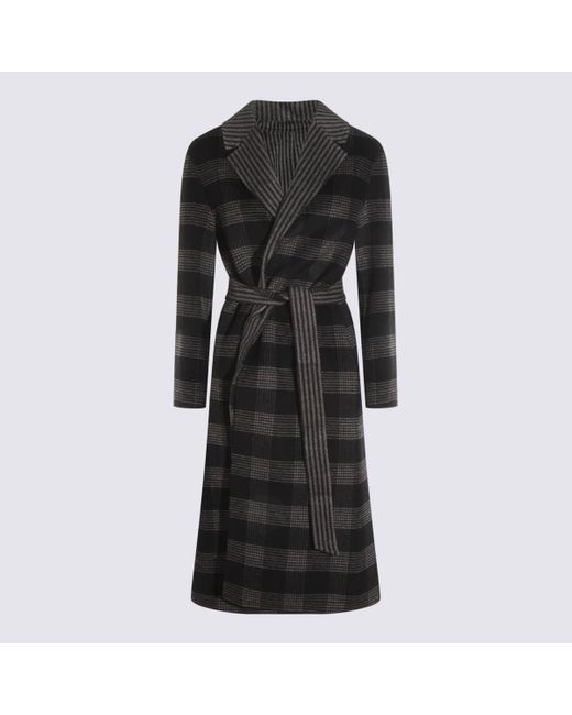 Twinset Black And Wool Coat