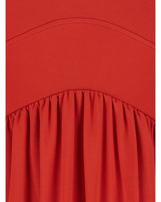 Sportmax Red Dress Spxpanino Viscose