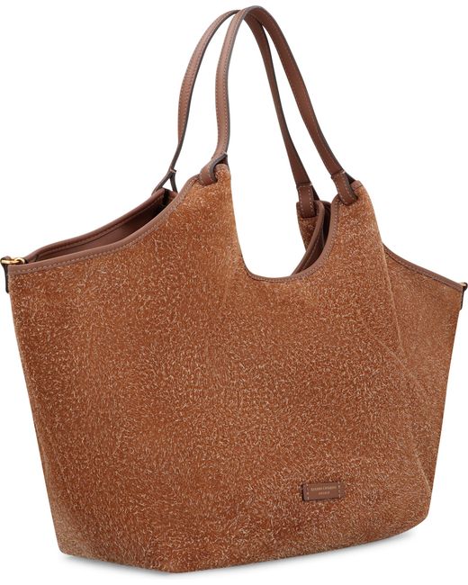 Gianni Chiarini Brown Dua Suede Handbag Cowhide Handbags