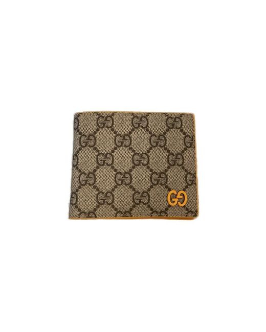 Gucci Natural GG Detailed Bifold Wallet for men